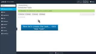 How to setup scheduled tasks in Plesk