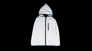 Famous Oversize reflective jacket harajuku windbreaker jacket hooded outwear streetwear shiny overcoat Profile