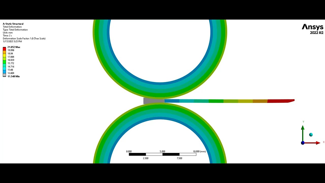 [Demo] Plate cold rolling with Ansys Mechanical - YouTube