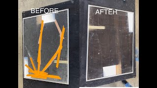 Replace glass in Aluminum Frame