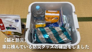 【猫と防災】車に積んでいる防災グッズの確認をしました | ダイソー購入品もあり