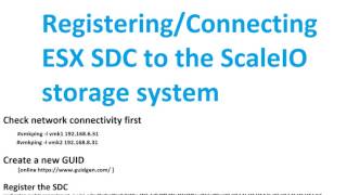 Registering and Connecting ESX SDC to a ScaleIO system
