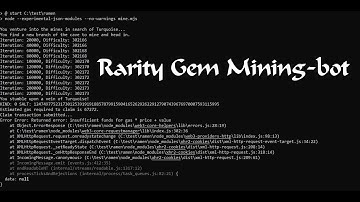 Gem Mining Bot for Rarity Game by Andre Cronje