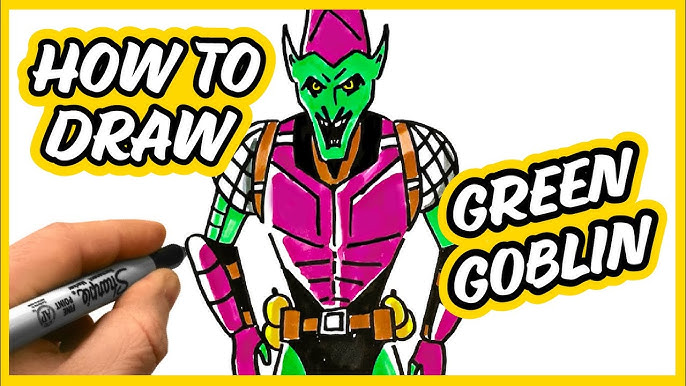 How To Draw Green Goblin, Step By Step