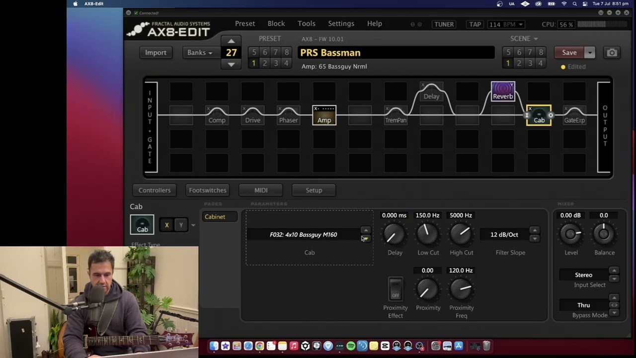 Fractal AX8 - Fender Bassman +PRS Tremonti Guitar - Making tones