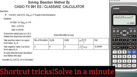 Bisection method using calculator|Shortcut Tricks