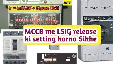 Learn BCH/L&T make MCCB Release PROGRAMMING, SETTING, Configuration#mccb #bch #lnt #abb #schneider