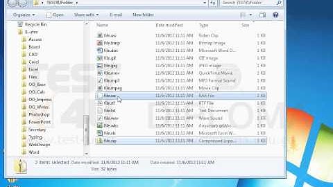 Delete all compressed files from the TEST4UFolder folder on your desktop.