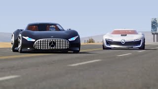 Renault Trezor vs Mercedes-Benz AMG Vision GT at Black Cat Country