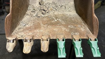 Vervanging van de baktand van de graafmachine