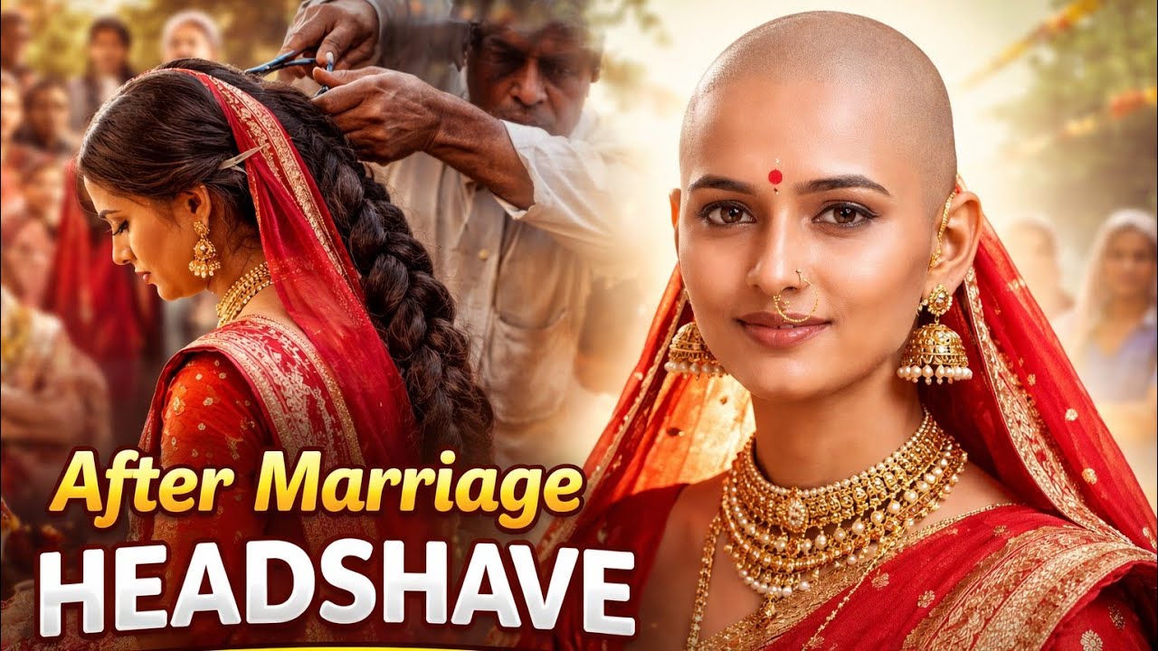 Newly Married Wife Headshave at Village. My Mundan story. Gaon Mai hua Mundan