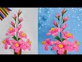 cara membuat bunga hiasan ruang tamu dari sedotan kreatif | straws decoration ideas