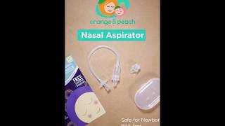 orange and peach nasal aspirator