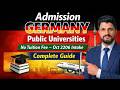 Free Study In Germany Public Universities | Germany Study Visa Admission Guide For Indian Students