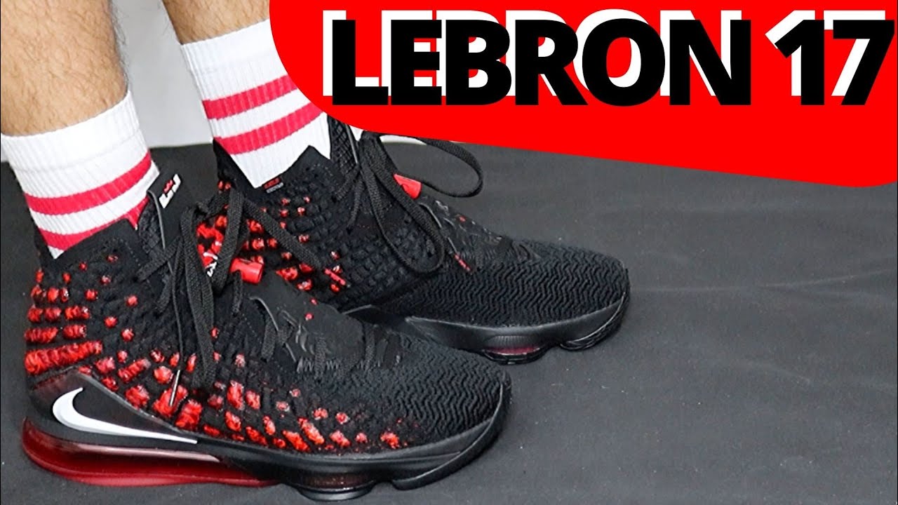 lebrons 17 black and red