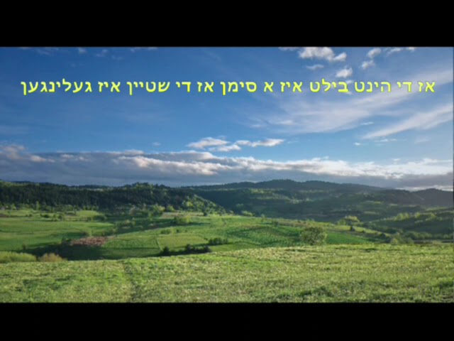 אז די הינט בילט איז א סימן אז די שטיין איז געלינגען הרב מענדל ווייס