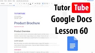 Google Docs Tutorial - Lesson 60 - Column Break