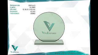 Placa de Reconocimiento en Vidrio Ref. CIRCULO - https://vitricristales.com
