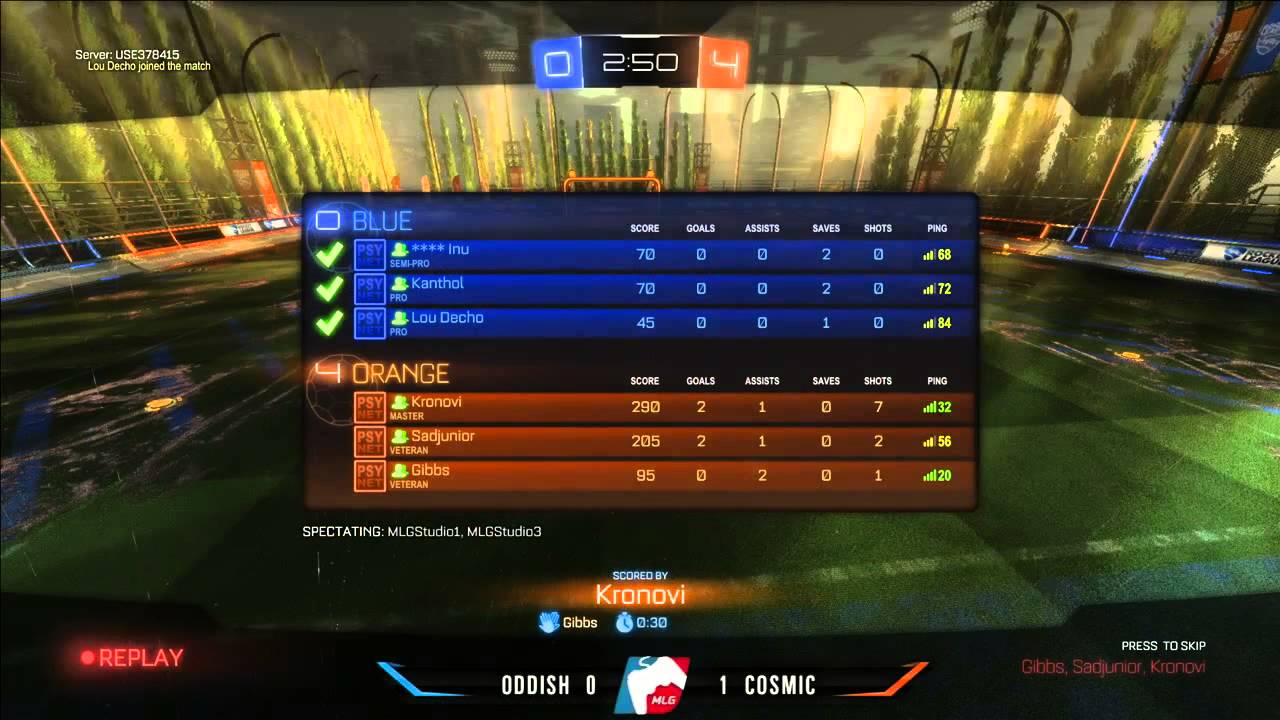 Cosmic Aftershock vs Team Oddish - Game 2 (Rocket League - August 20th 2015)