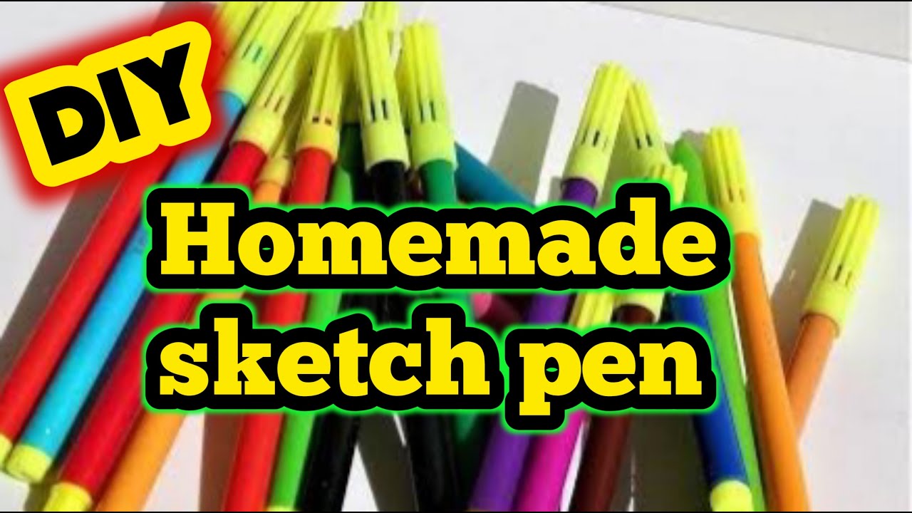 Homemade sketch pen, How to make sketch pen at home, Diy marker