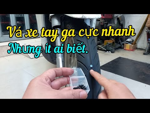 Video Chia sẽ cách vá vỏ xe tay ga tại nhà. - youtube