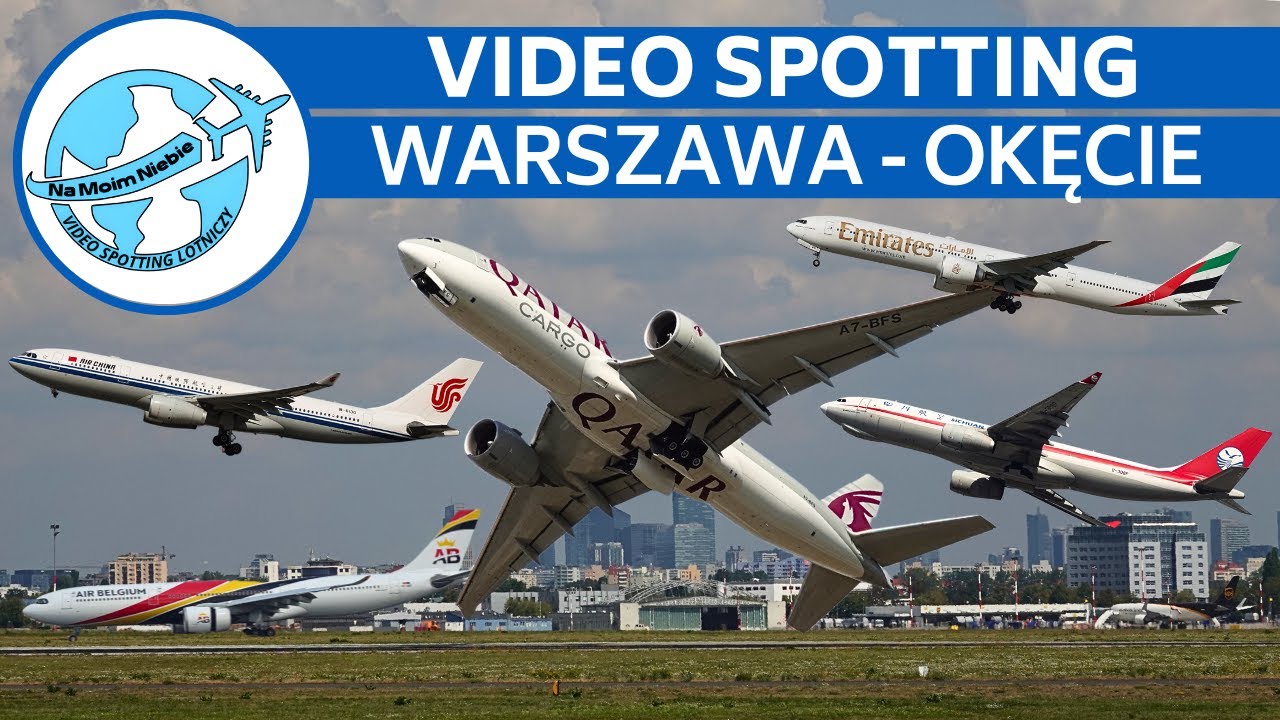 50 минут наблюдения за самолётами в аэропорту Варшавы (WAW / EPWA)