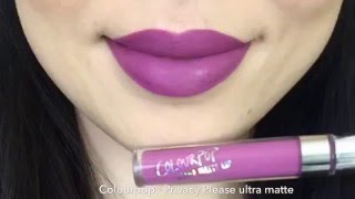 Colourpop Privacy Please Ultra Matte Liquid Lipstick Swatch