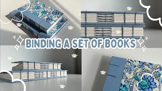 Make a set of books with me ✨ listen to the sounds of bookbinding with gentle music