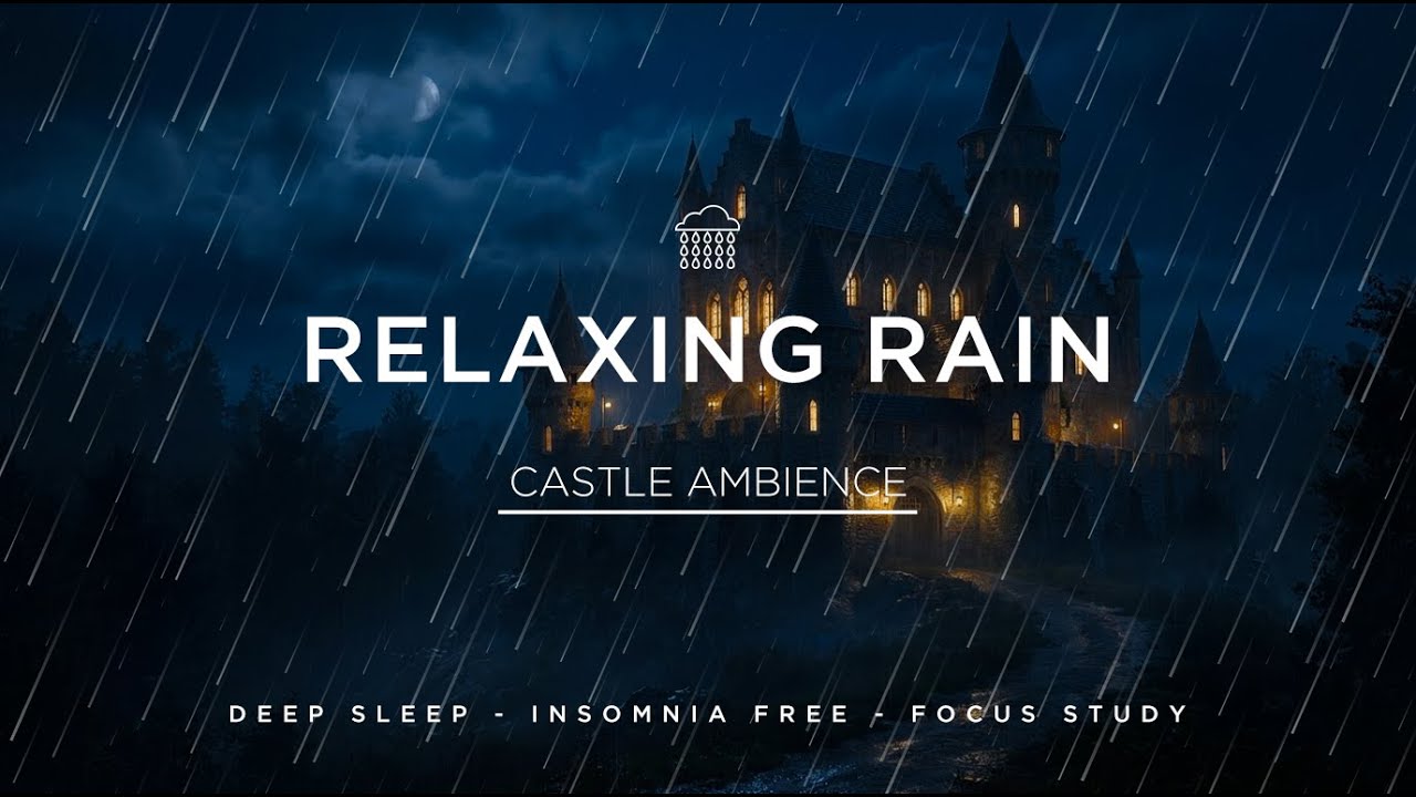 🕯️ Dark Gothic Castle at Night | Rain Sounds for Sleep, Anxiety & Relaxation (NO ADS)