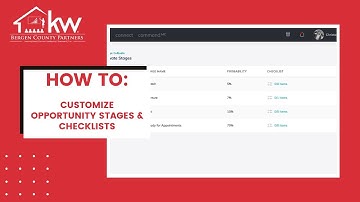 HOW TO Customize Opportunity Stages & Checklists