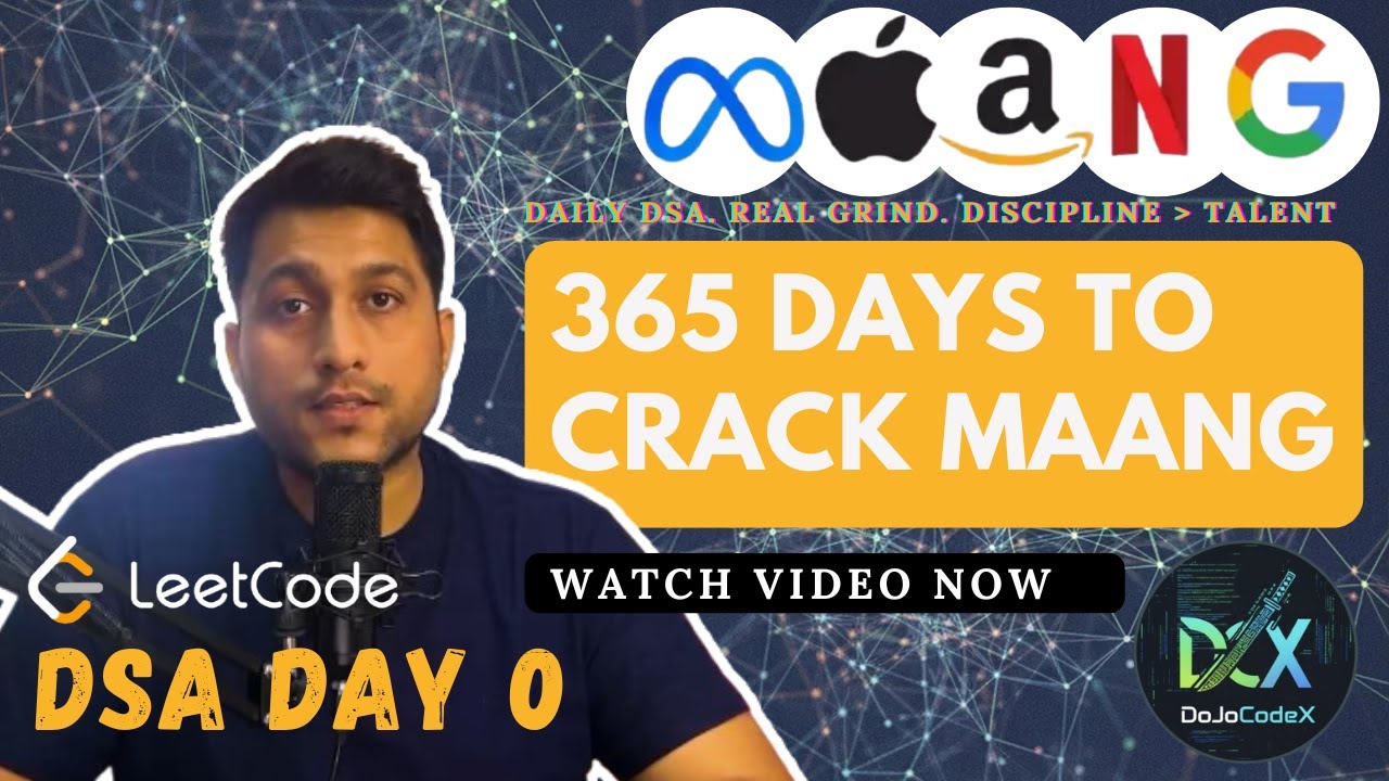 365 Days to Crack MAANG | Welcome to DojoCodeX | Join Me or Watch Me | Day 0