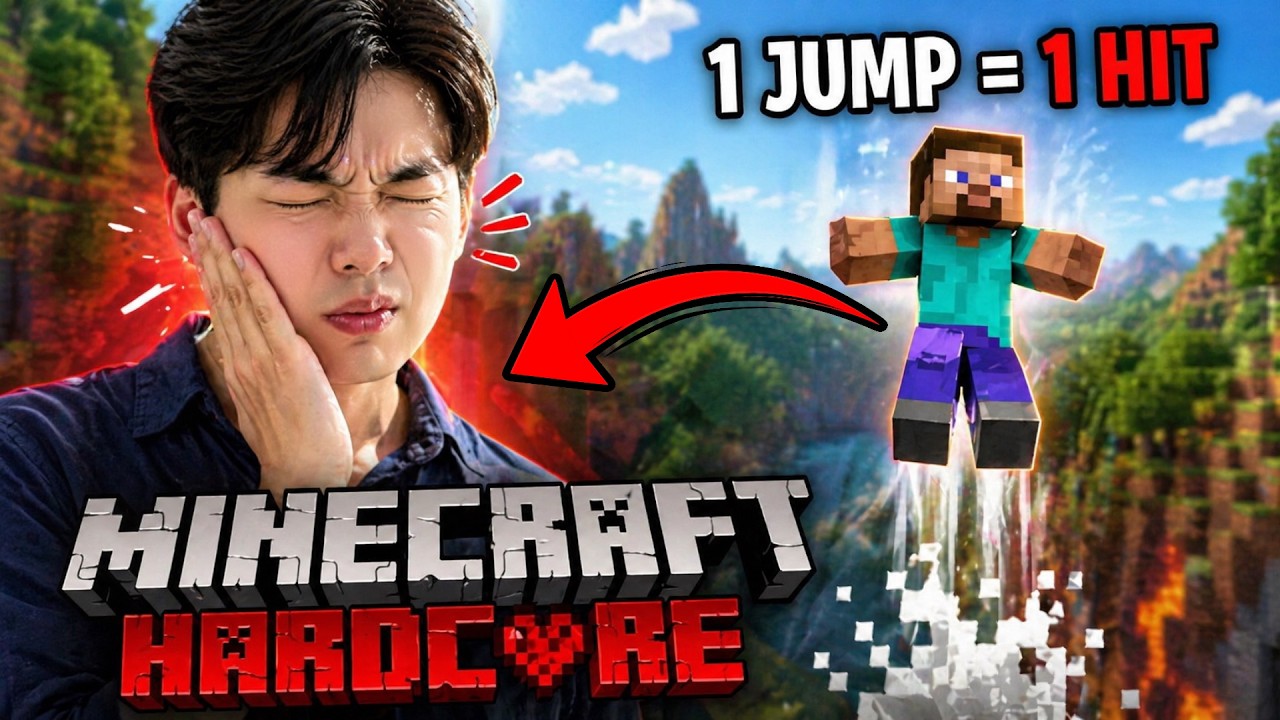 I Hit Myself for Every Jump in Minecraft Hardcore
