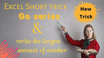 Quickly Fill Series of Numbers in excel in a few Seconds.