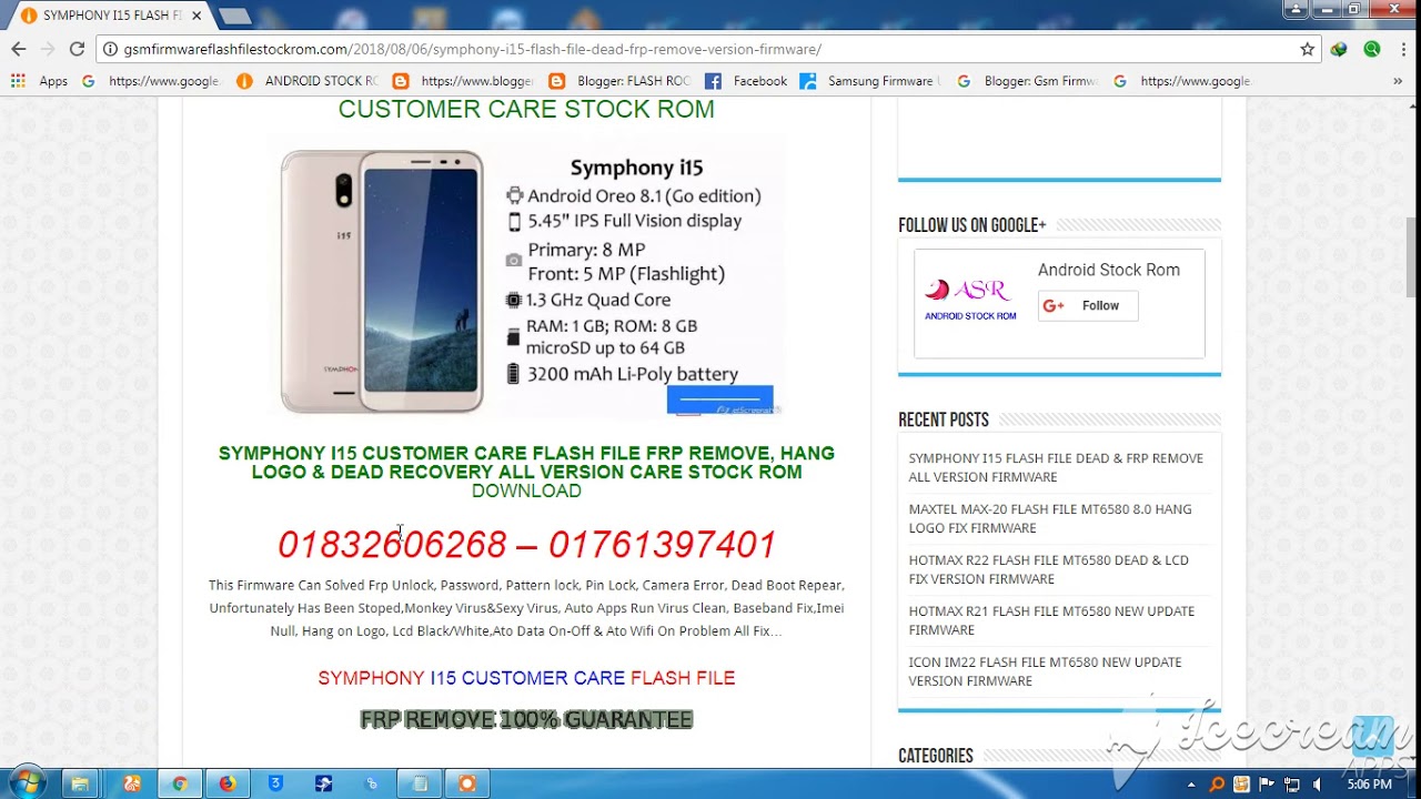 SYMPHONY I15 FLASH FILE DEAD & FRP REMOVE ALL VERSION FIRMWARE