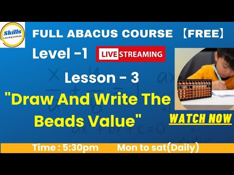 Abacus Class Lesson -3, How to Learn Beads Value on the Abacus Tool?【Level 1】