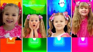 Roma and Diana megamix edm rush 🎶🎼🎼 in tiles hop...!
