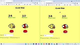 Clicky Bird | Socket.io game made using Express, NodeJS, Vanilla JS screenshot 3
