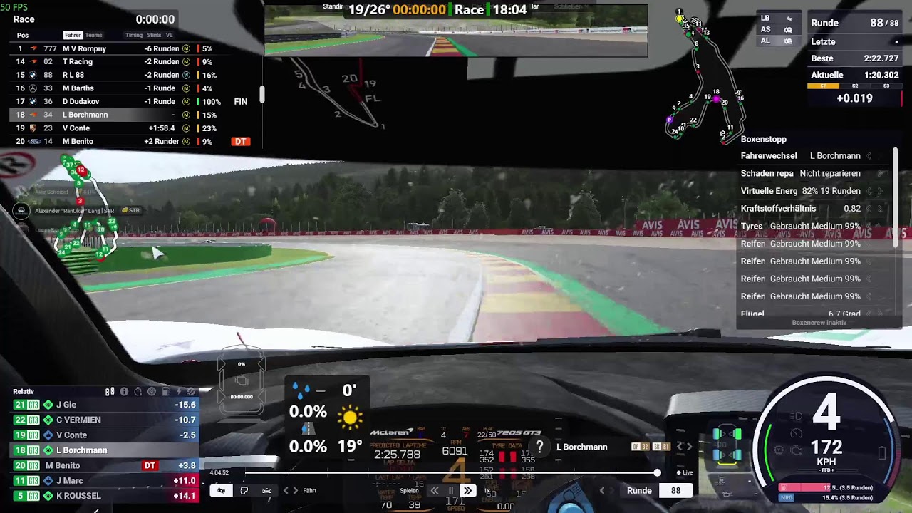 4H Spa Endurance - LMU GT3 McLaren (RanOkar als Engineer)