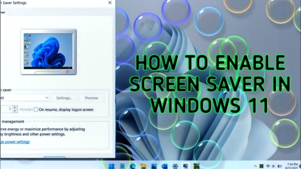How To Set Screen Saver In Windows 11 YouTube