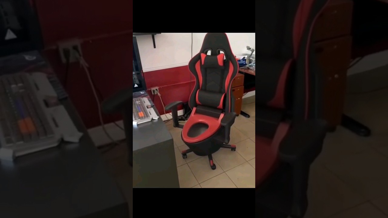 Toilet on a gaming chair
