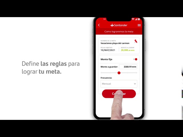 Santander - Cómo ahorrar con Mis Metas desde SuperMóvil 
