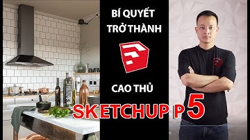Sketchup P5. (Trục toạ độ, Vât liệu gỗ công nghiệp, nhiều mặt cắt, Kích thước trong Layout).
