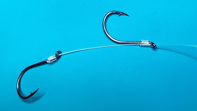 Adjustable Fishing Bait 2 Hook Rig, Sliding Hook For Large or Live Baits 