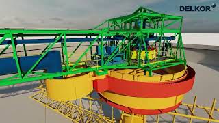 Overview of DELKOR 14 MNm paste thickener for tailings