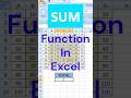 Master the SUM Function in 16 Seconds!"#excelformula #excelformula #excel