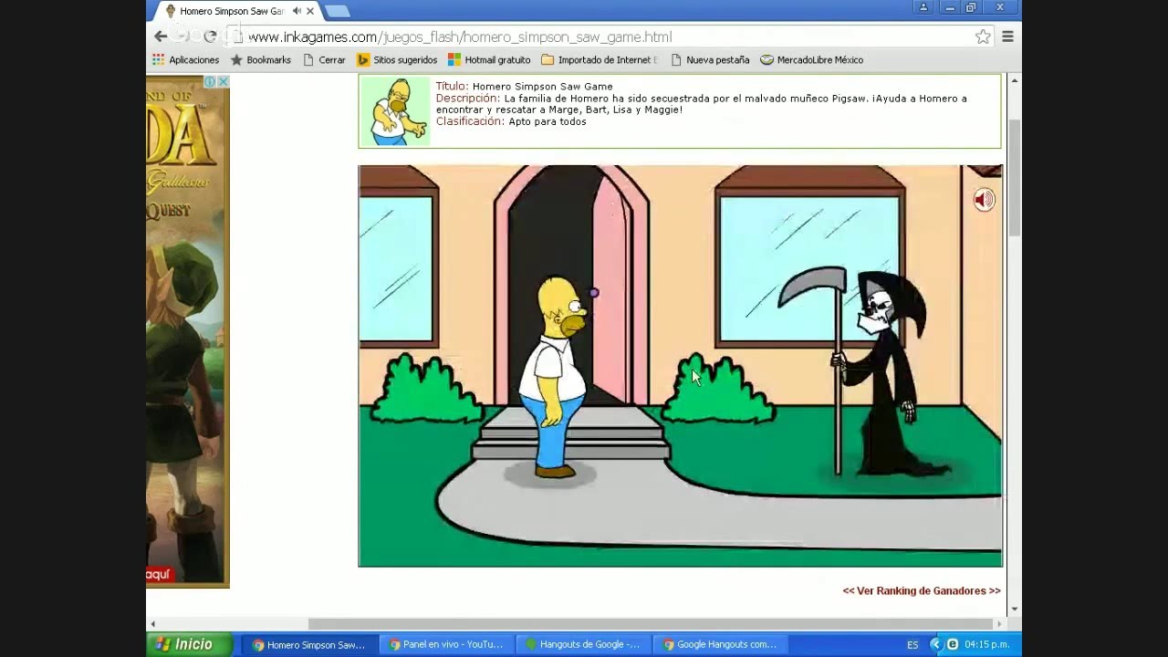 Homero Simpson saw game en Directo - YouTube