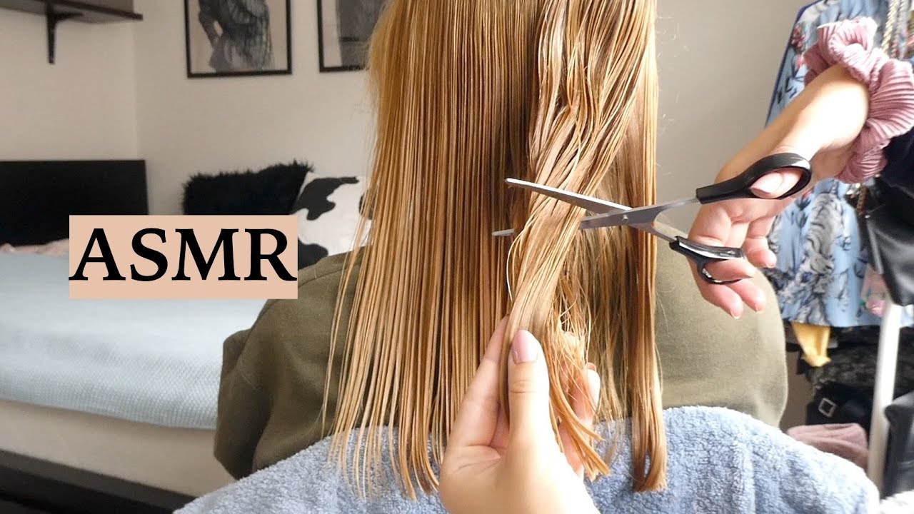 Asmr Haircut And Hair Brushing To Help U Sleep Hair Play Spraying And Scissor Sounds No Talking