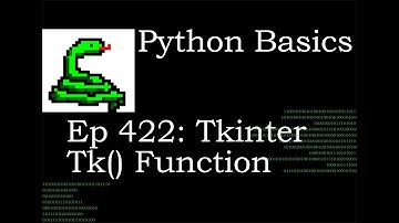 Python Basics Tkinter Tk Function