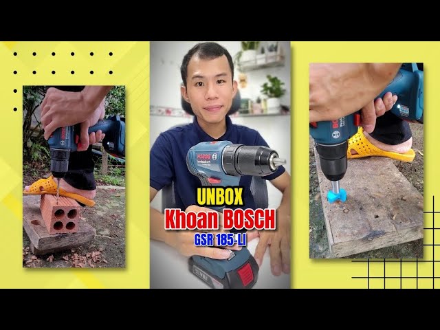 Ôi cái cảm giác của lần đầu tiên nó lạ lắm || UNBOX máy khoan pin BOSCH GSR 185-LI 18V