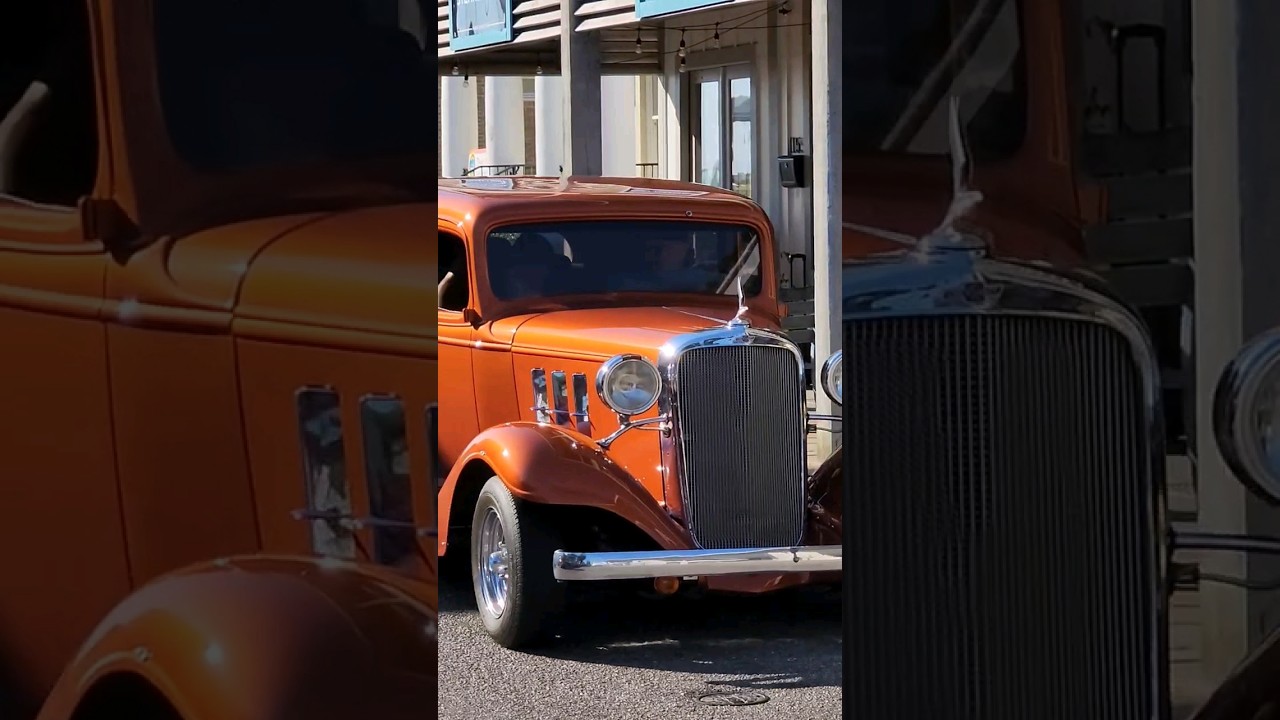 Classic cars in Mississippi during Cruisin the Coast car show shorts